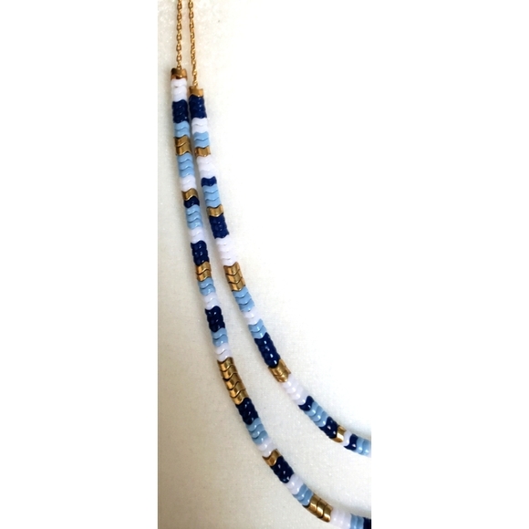 3. J.Crew Layered chevron bead necklace - Picture 2 of 4
